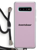 kwetsbaar: Samsung Galaxy S10 Plus Transparant Hoesje met koord