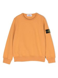 Stone Island Junior sweat en coton à patch logo - Orange