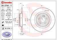 Remschijf BREMBO, Remschijftype: Massief, u.a. für Mercedes-Benz