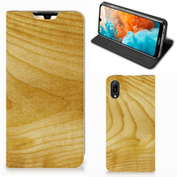 Huawei Y6 2019 Book Wallet Case Licht Hout - thumbnail