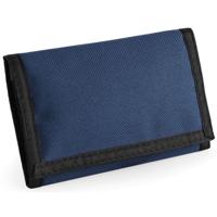 Portemonnee/portefeuille - blauw - 13 x 8 cm - met klitteband sluiting - thumbnail