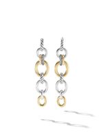 David Yurman boucles d'oreilles DY Mercer Linked en or 18ct et argent sterling pavées de diamants (68 mm)