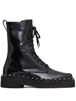 Valentino Garavani bottines M-Way Rockstud 50 mm en cuir - Noir - thumbnail