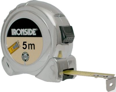 Ironside Rolbandmaat chroom economy 5 meter x 19mm Ironside Rolbandmaat chroom economy 5 meter x 19mm