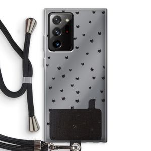 Kleine kattenkopjes: Samsung Galaxy Note 20 Ultra / Note 20 Ultra 5G Transparant Hoesje met koord