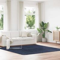 Hoogpolig vloerkleed NAVARRA 240x240 cm polyester marineblauw