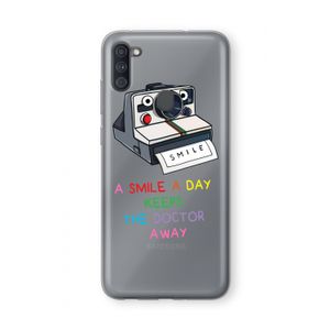 Smile: Samsung Galaxy A11 Transparant Hoesje