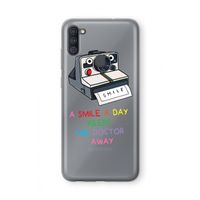 Smile: Samsung Galaxy A11 Transparant Hoesje