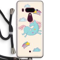Vliegende eenhoorn: HTC U12+ Transparant Hoesje met koord