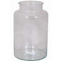 Glazen melkbus vaas/vazen 11 liter smalle hals 19 x 35 cm