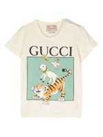 Gucci Kids t-shirt en coton à logo imprimé - Blanc