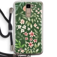 Botanical green sweet flower heaven: LG K10 (2016) Transparant Hoesje met koord