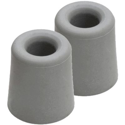 5x stuks deurstopper / deurbuffer rubber grijs 3,3 x 3 cm