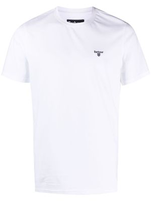 Barbour t-shirt en coton à logo brodé - Blanc