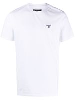 Barbour t-shirt en coton à logo brodé - Blanc