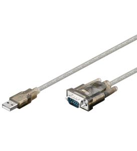 Goobay USB - RS-232, OHL seriële kabel 1,5 m USB Type-A DB-9