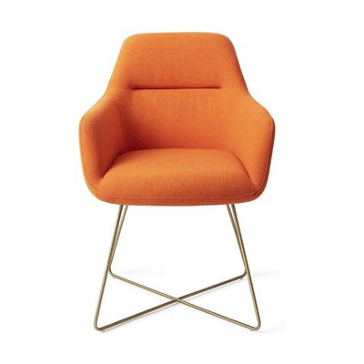 Jesper Home Kinko eetkamerstoel Tangerine cross gold