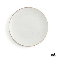 Eetbord Ariane Terra Beige Keramisch Ø 27 cm (6 Stuks)