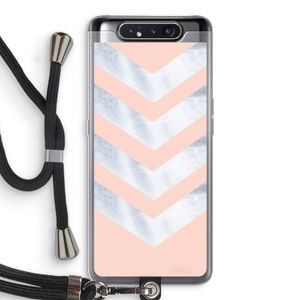 Marmeren pijlen: Samsung Galaxy A80 Transparant Hoesje met koord