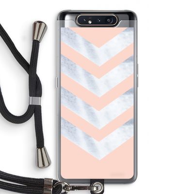Marmeren pijlen: Samsung Galaxy A80 Transparant Hoesje met koord