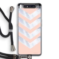 Marmeren pijlen: Samsung Galaxy A80 Transparant Hoesje met koord