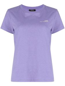 A.P.C. t-shirt en coton à logo imprimé - Violet