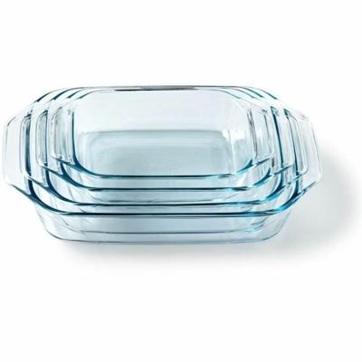 Set met ovenschalen Pyrex Transparant 4 Onderdelen