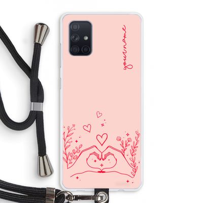 Love is in the air: Samsung Galaxy A71 Transparant Hoesje met koord