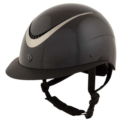 BR Theta plus glossy cap zwart maat:52-54
