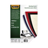 Voorblad Fellowes A4 Chromolux 250gr zwart 100stuks - thumbnail