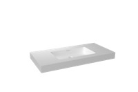 Storke Mata High enkele wastafel matte Solid Surface 106 x 52 cm - thumbnail