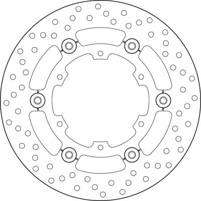BREMBO Serie Oro remschijf, remschijven voor de moto, zwevend 78B40833