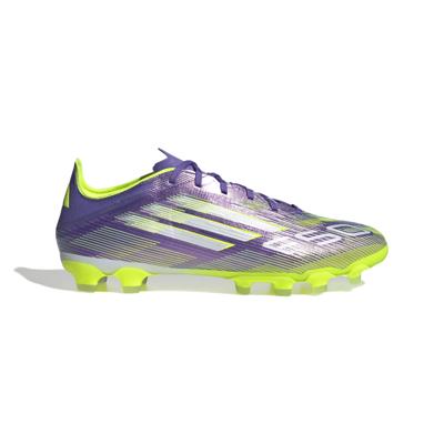 adidas F50 Pro Gras / Kunstgras Voetbalschoenen (MG) Paars Wit Neongeel
