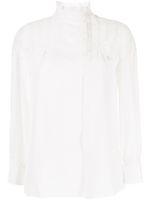 SHIATZY CHEN blouse en soie à design à empiècements - Blanc