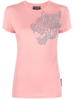 Plein Sport t-shirt à imprimé tigre - Rose