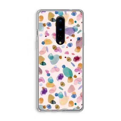 Terrazzo Memphis Pink: OnePlus 8 Transparant Hoesje