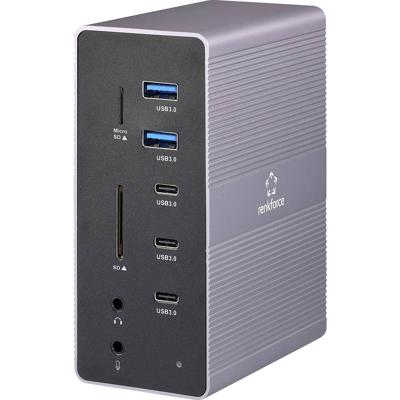 Renkforce RF-DKS-910 USB-C dockingstation Geschikt voor merk (dockingstation): Universeel MacBook Incl. laadfunctie