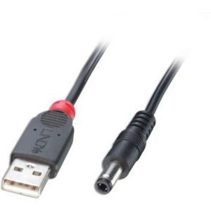 Lindy 70267 USB-kabel 1,5 m USB 2.0 USB A DC Zwart