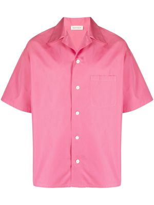 Alexander McQueen chemise à logo imprimé - Rose