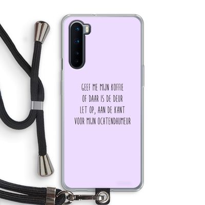 Ochtendhumeur: OnePlus Nord Transparant Hoesje met koord