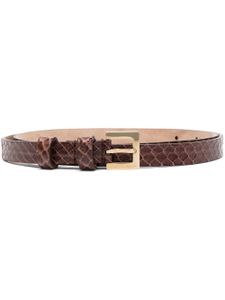 Dolce & Gabbana Pre-Owned ceinture à effet peau de serpent (années 2000) - Marron