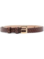 Dolce & Gabbana Pre-Owned ceinture à effet peau de serpent (années 2000) - Marron - thumbnail