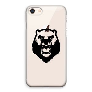Angry Bear (black): iPhone 8 Transparant Hoesje