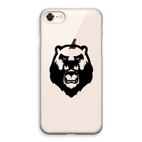 Angry Bear (black): iPhone 8 Transparant Hoesje