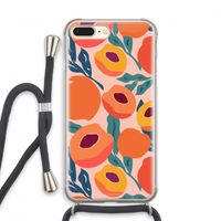 Perzik: iPhone 8 Plus Transparant Hoesje met koord Perzik: iPhone 8 Plus Transparant Hoesje met koord
