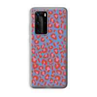 Leopard blue: Huawei P40 Pro Transparant Hoesje