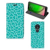 Motorola Moto G7 Play | Bookcase | Cracks Blue