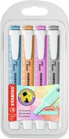 Markeerstift STABILO Swing Cool 275/4 pastel etui ÃƒÆ' 4 kleuren