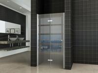 Wiesbaden vouwbare nisdeur 90x202cm links 8mm NANO glas