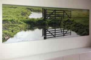 Foto verlijmd achter acrylaat 107x180 cm